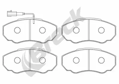 Комплект тормозных колодок, дисковый тормоз BRECK купить